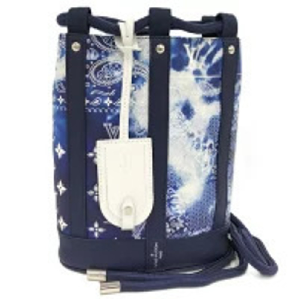 LOUIS VUITTON Randonee Shoulder Bag Monogram Bandana Blue